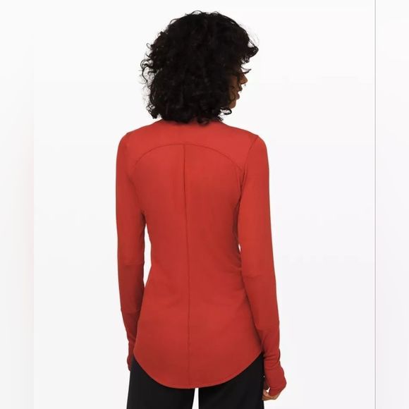 LULULEMON Orange "Full Day Ahead" Turtleneck Size L - Picture 2 of 5